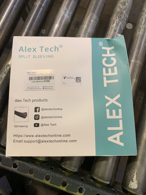 Photo 1 of Alex Tech 10ft - 3/4 inch Cord Protector Wire Loom Tubing Cable Sleeve Split Sleeving For USB Cable Power Cord Audio Video Cable – Protect Cat From Chewing Cords - Black