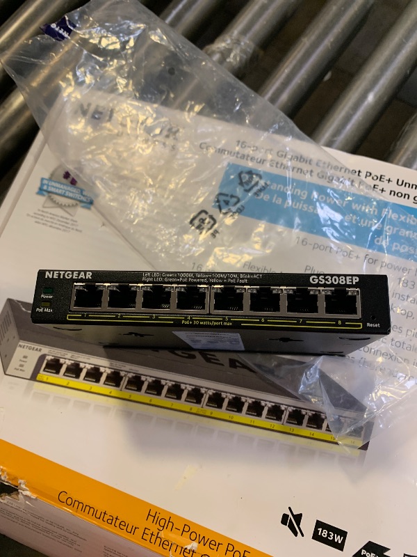 Photo 1 of NETGEAR 8-Port Gigabit Ethernet Unmanaged PoE Switch