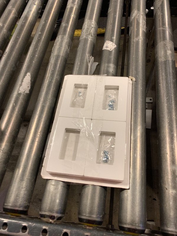 Photo 1 of CML Matte White Decorator Screwless Wall Plate, 8 Pack 1-Gang Outlet Covers and Switch Plates, Scratch and Impact Resistant, Hidden Screws, Polycarbonate, Standard Size 2.91” X 4.68”
