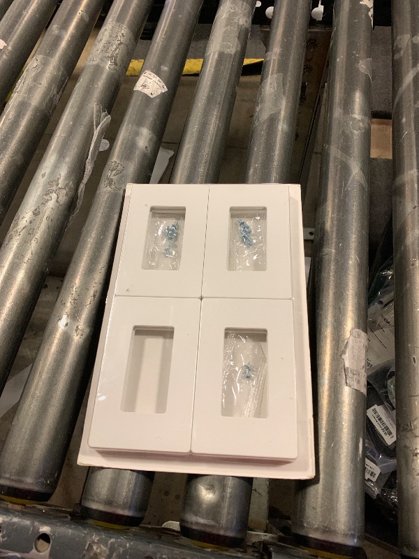Photo 1 of CML Matte White Decorator Screwless Wall Plate, 8 Pack 1-Gang Outlet Covers and Switch Plates, Scratch and Impact Resistant, Hidden Screws, Polycarbonate, Standard Size 2.91” X 4.68”