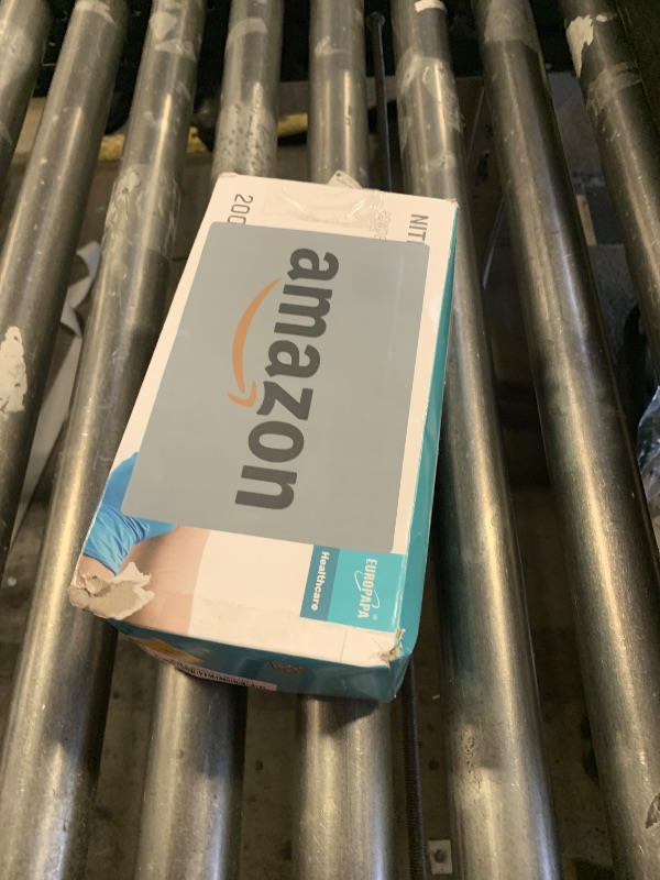 Photo 1 of EUROPAPA Nitrile Examination Gloves, Blue, L, Pack of 200