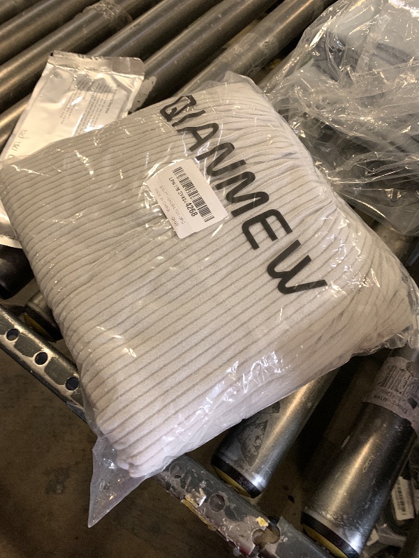 Photo 1 of QIANMEW Couch Cushion Covers, Comfort Soft Magic Sofa Covers Washable Stretch Resistant Slipcovers for Sectional and L Shaped Seats Furniture Protectors for Pets (3 Seaters Covers, Light Gray)