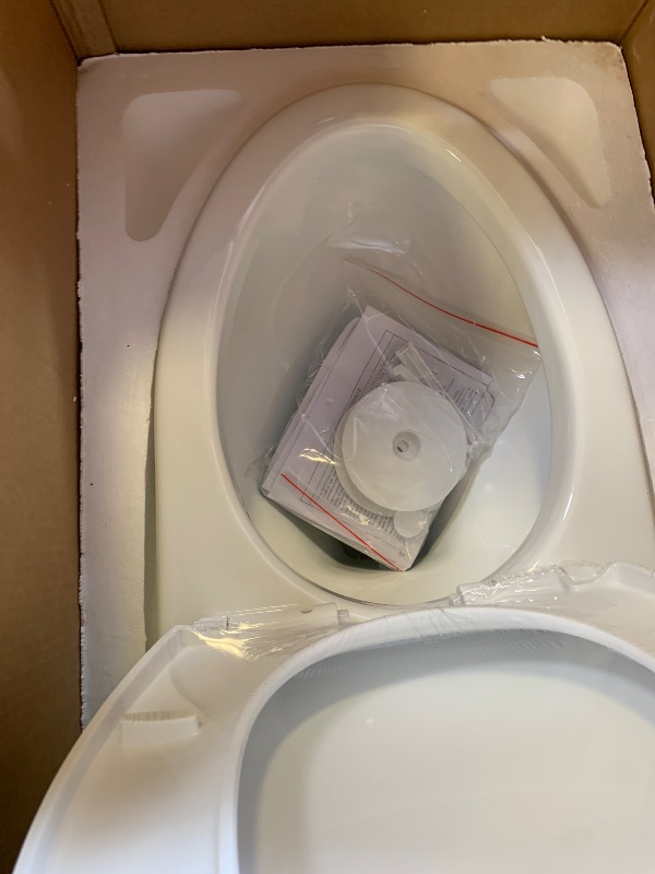 Photo 1 of HOROW HR-LT0037W Elongated One Piece Toilet For Bathroom, Powerful & Quiet Dual Flush Modern Toilet & Soft Closing Seat Include, 12 Rough-In, 27.19"D x 14.63"W x 29.32"H, White