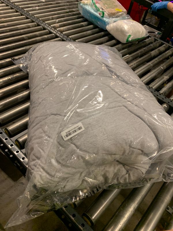 Photo 1 of CozyLux California King Comforter Set - 3 Pieces Light Grey Soft Luxury Cationic Dyeing Cal King Comforter for All Seasons, Gray Breathable Lightweight Bedding Sets with 1 Comforter and 2 Pillow Shams