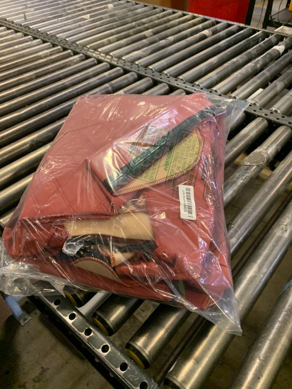 Photo 1 of NS YOLO Full Coverage Leather Car Seat Covers Full Set,Waterproof Seat Covers for Cars,SUVs Pick-up Truck, Car Seat Cushion,Car Seat Protector,Wine Red Seat Cover with 5 Seats