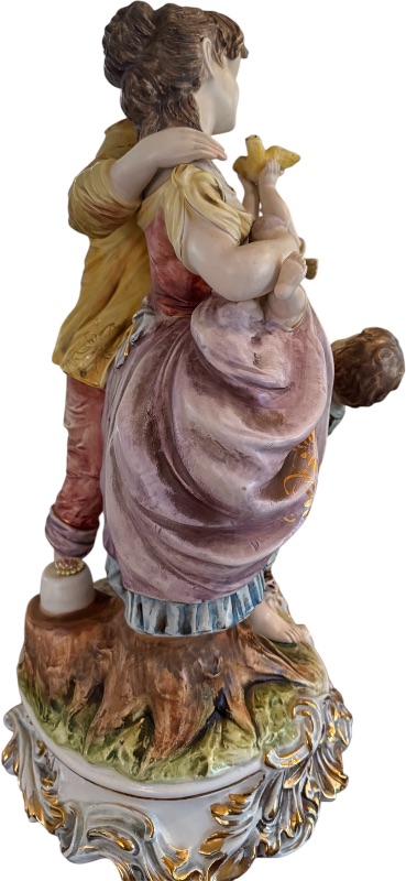 Photo 1 of ANTIQUE PORCELAIN ITALIAN FIGURINE W19” H21”