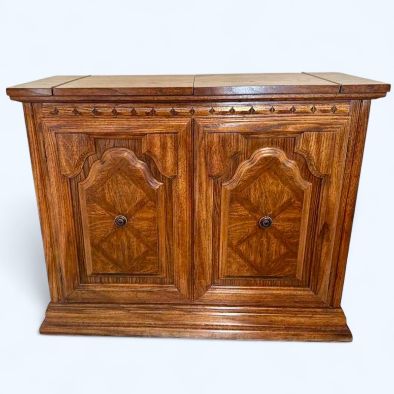 Photo 1 of VINTAGE WOOD BUFFET SERVER CABINET 41”x18” H33”