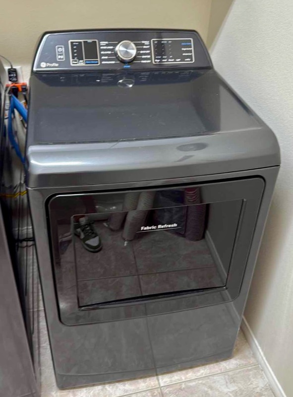 Photo 1 of GE PROFILE SMART ELECTRIC DRYER DIAMOND GRAY FRONT LOAD