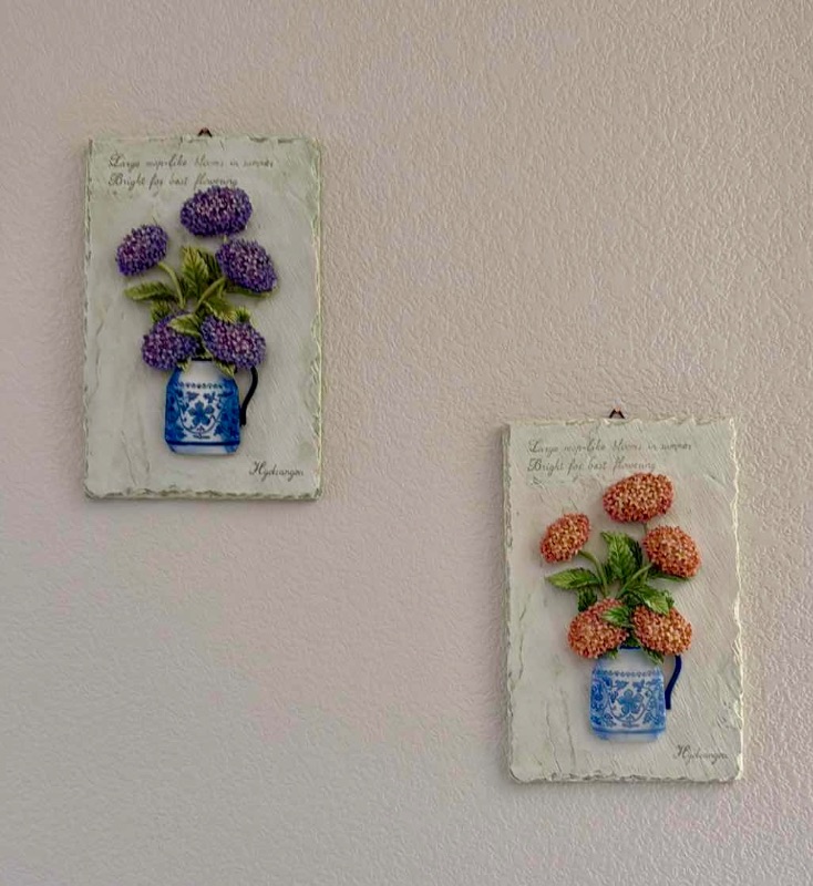 Photo 1 of FLORAL CERAMIC WALL PLAQUES 7”x10”
