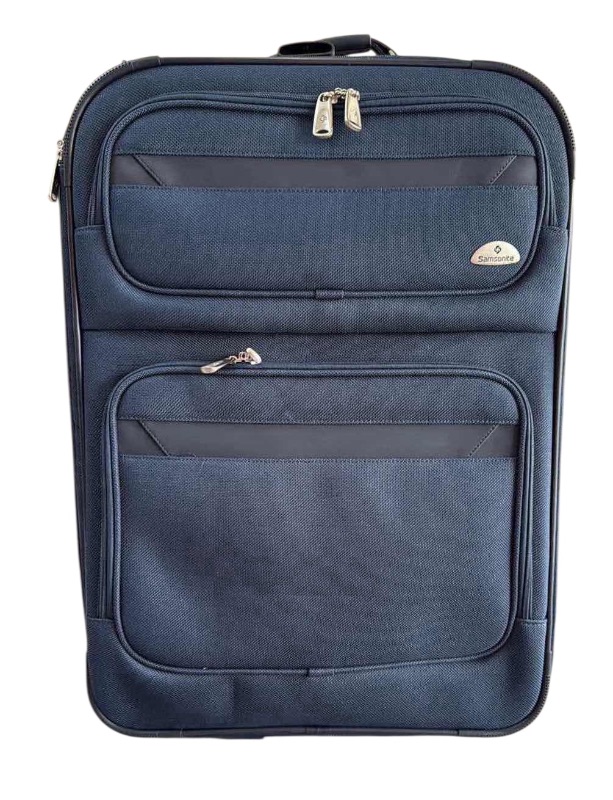Photo 1 of SAMSONITE NAVY BLUE SOFTSIDE CARRY ON SPINNER LUGGAGE H23”
