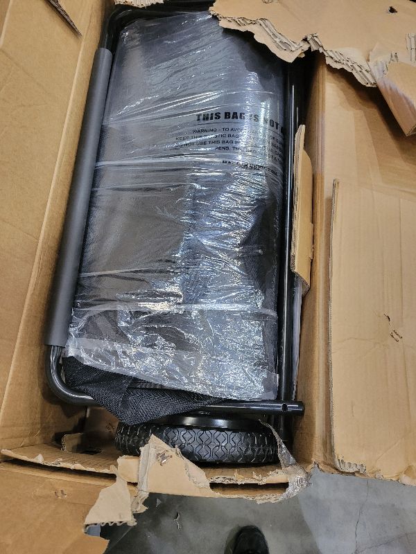 Photo 1 of MATALDE 26" Push Lawn Sweeper with 7.5 cu. ft Mesh Collection Hopper Bag, 100L Leaf Bag, 4 Adjustable Height Spinning Brushes, Steel Frame & Rubber Wheels – Quick Cleaning for Leaves and Grass,Grey