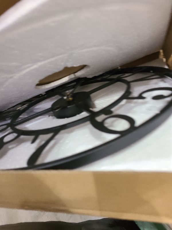 Photo 1 of 1st owned Wall Clock 16 Inch Round Large Indoor Wall Clocks Battery Operated Silent Non Ticking, Farmhouse Vintage Decorative Analog Metal Clock for Living Room, Kitchen, Bedroom Decor