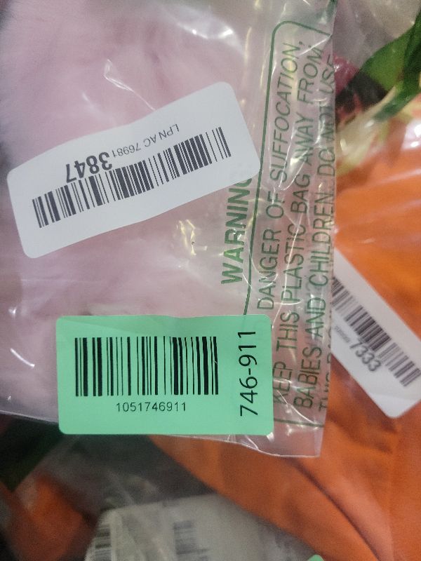 Photo 1 of 2 PCS Furry Scrunchies with Faux Rabbit Fur - Cute Elastic Bobbles, Ponytail Holders for Girls & Women (Pink)