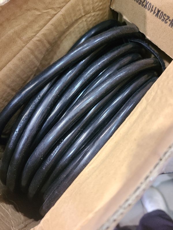 View 2 of 12 Gauge 100 FT Heavy Duty Outdoor Extension Cord Waterproof with Lighted End,Black 12 Gauge Extension Cord Flexible and Cold Resistant 3 Prong Grounded Plug,15Amp 1875W SJTW ETL Listed
