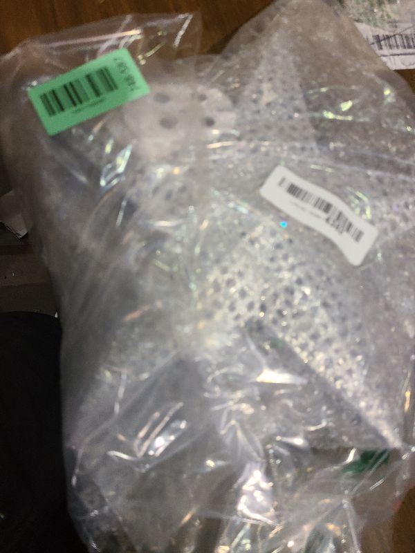 Photo 1 of 10" Christmas Tree Topper Projector with 6 Projection Modes, Lighted Christmas Tree Topper Star Built-in LED Rotation Light, 3D Glitter Dynamic TreeTop for Xmas Holiday Party Decorations Gift (Silver)