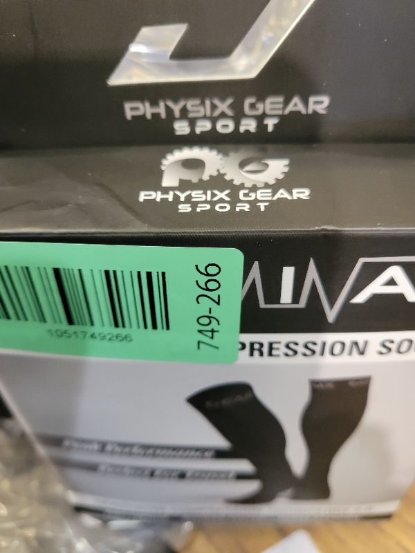 Photo 1 of Physix Gear Compression Socks - Best Men & Womens Compression Socks for Circulation, Running, Nurses, Athletic Use Sock Compression, Blood Pressure Socks, Calcetines de Compresion, All, Black, L/XL