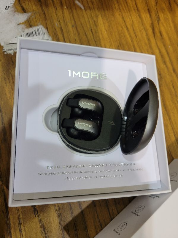 Photo 1 of 1MORE Ear Clip S12, Clip-On Earbuds, Lightweight Comfort, Snug Fit, Bluetooth 5.4 Open-Ear Headphones, Powerful Sound, Clear Calls, IPX5 Water Resistance, Long Playtime, Touch Control Black