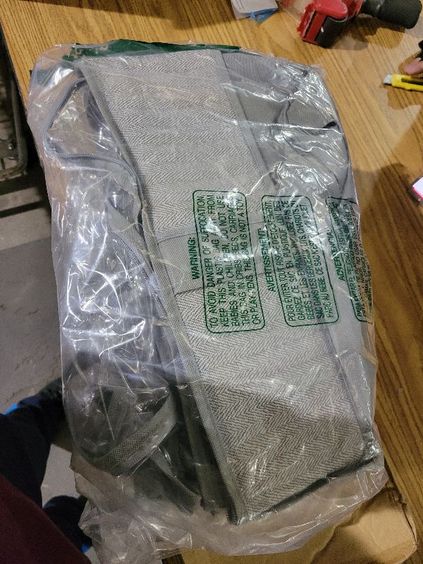 Photo 1 of Onlyeasy Breathable Under Bed Storage Bags with 4 Reinforced Handles and Sturdy Side Wall, 2 Pack Eco-friendly Underbed Clothing Blankets Organizer with 2 Strong Zippers, Herringbone Grey, MXRUBBSS2P