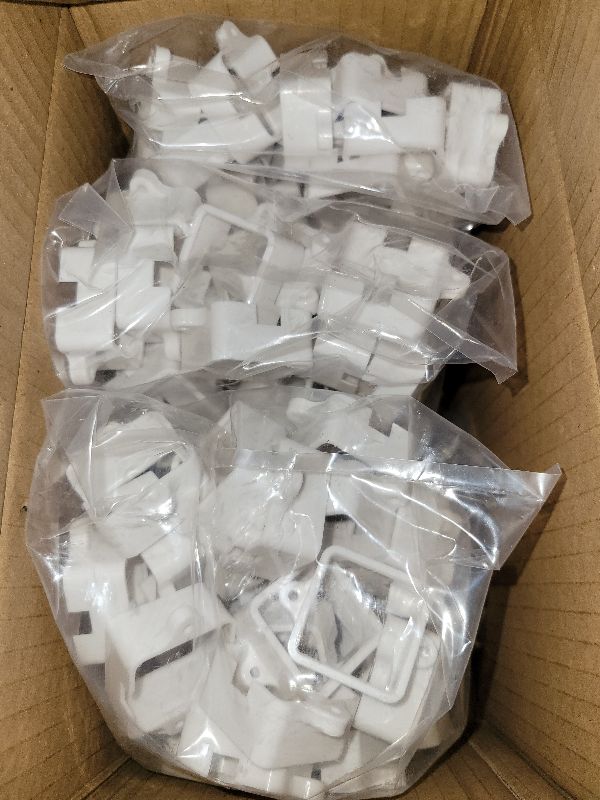 Photo 1 of 150 Pcs White Mounting Brackets, Light Clips W/Screws, Fits Govee RGBIC LED Permanent Outdoor LED Lights Non-Pro/Original H705, Elite Version H805, for Various Surfaces like Wood, Steel Siding etc