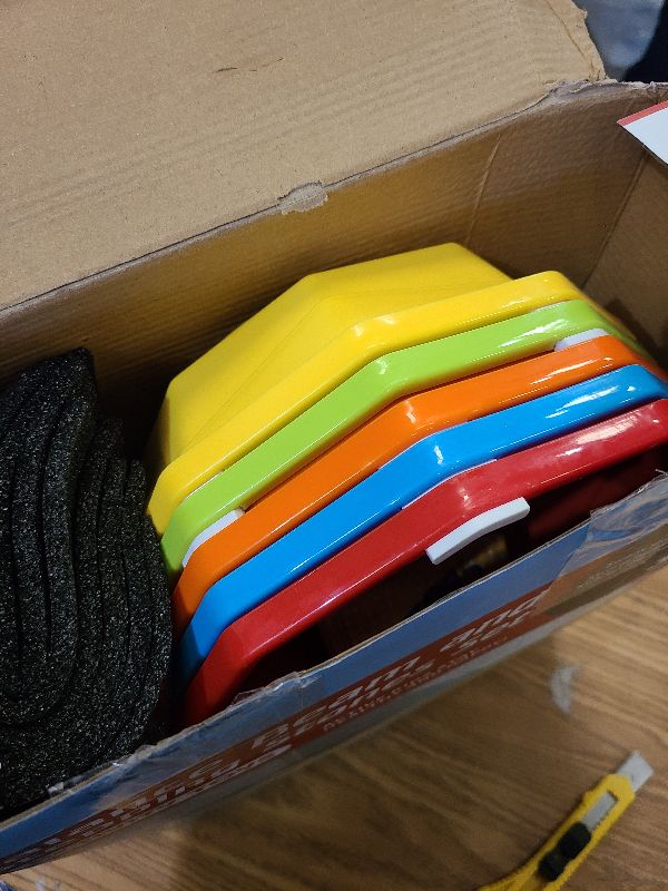 Photo 1 of 15PCS Rainbow Stepping Balance Beam Stones for Kids Toddlers - Indoor & Outdoor Sensory Toys for Outside Play Games,Without Light Up&Music Non-Slip Jumping Blocks for Obstacle Course Boy Girl Gifts