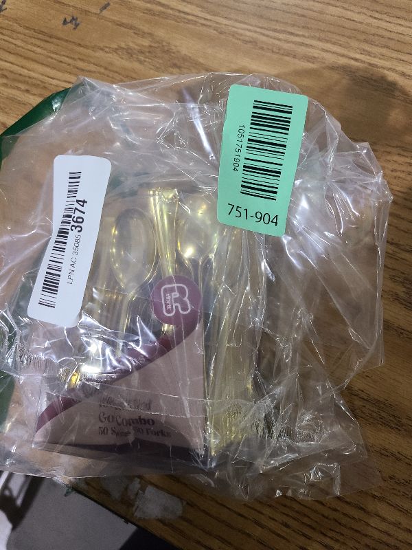 Photo 1 of 100 Combo Pack 50 Gold Mini Forks And 50 Gold Mini Spoons 4 Inch Dessert Forks And Spoons - Heavy duty Mini Cutlery, Tastings, Cocktails, Dessert Cups.