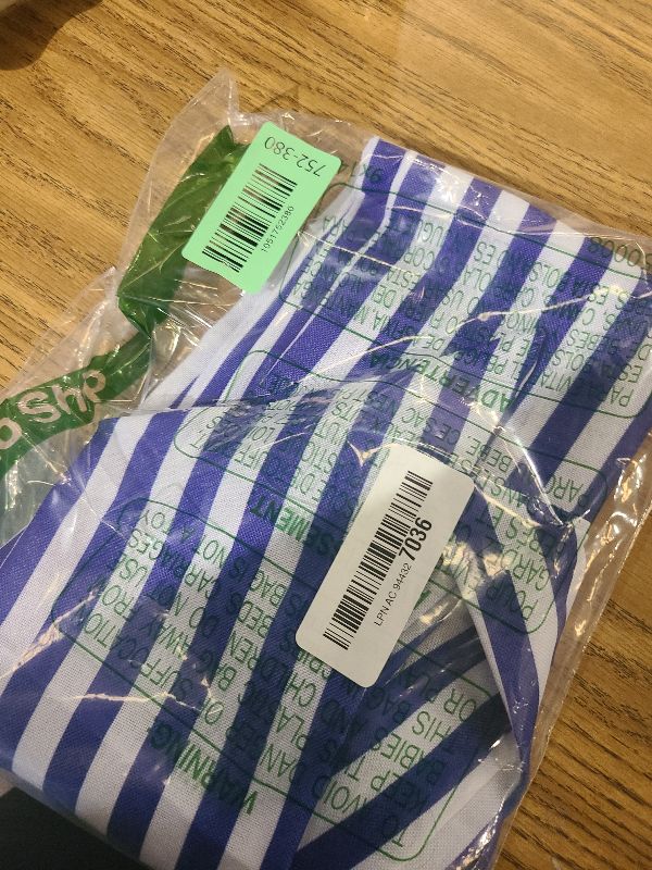 Photo 1 of 2 Pack Stripe Boxwood Wreath Sash Garland for Front Door Porch Decor (Blue and White Stripe)