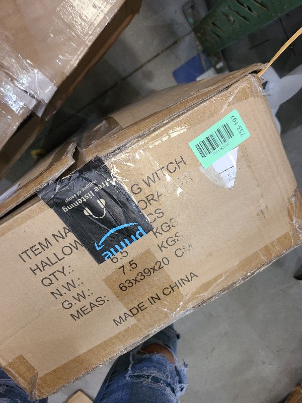 Photo 1 of 10.5FT Outdoor Animated Flying Witch Halloween Decor on Broom, Sound Activation,Eyes Glowing,Scary Sounds, Animatronics Hover Witch for Garden Yard Lawn Decorations