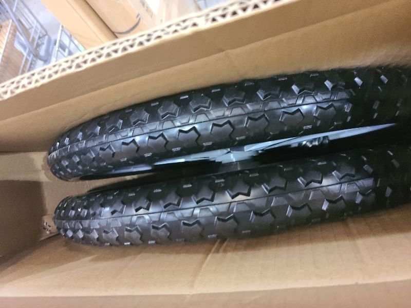 Photo 1 of 20" Flat Free Tire and Wheel with 3/4" & 5/8" Bearing, Replacement Wheels for Rubbermaid Wheelbarrow,Lawn Carts, Big Wheel Utility Carts and Garden Yard Cart, 2 Pcs Grey