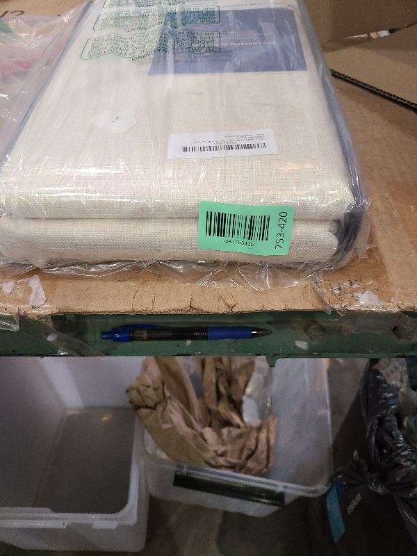 Photo 1 of 100% Blackout Shield Linen Blackout Curtains for Bedroom 84 Inches Long, Back Tab/Rod Pocket Living Room Drapes, Thermal Insulated Blackout Curtains 2 Panels Set, 50" W x 84" L, Cream