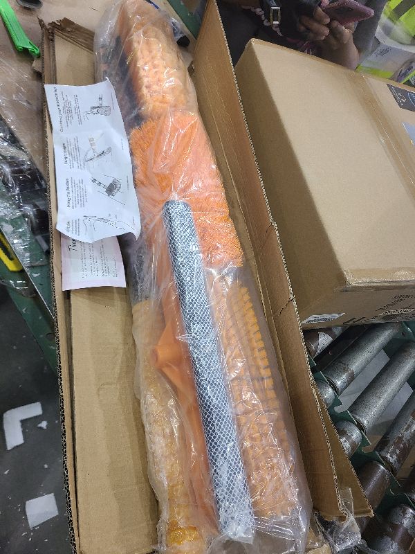 Photo 1 of 20 Foot Exterior House Cleaning Brush Set with 4-12 ft Extension Pole // Vinyl Siding Brushes with Telescopic Extendable Pole & Window Cleaning Squeegee Tool // The Ultimate Extension Scrub Brush Set