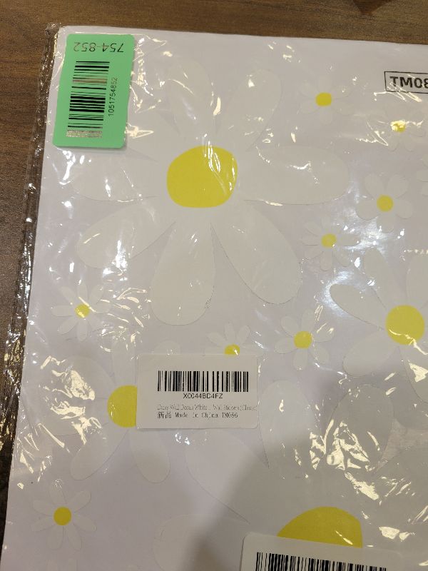 Photo 1 of 12 Sheets Daisy Wall Decals Boho Flower Wall Stickers Cute Kids Girls Room Decor Peel and Stick Floral Decals Toddler Playroom Living Room Bedroom Classroom Retro Hippie Decor Classic Style