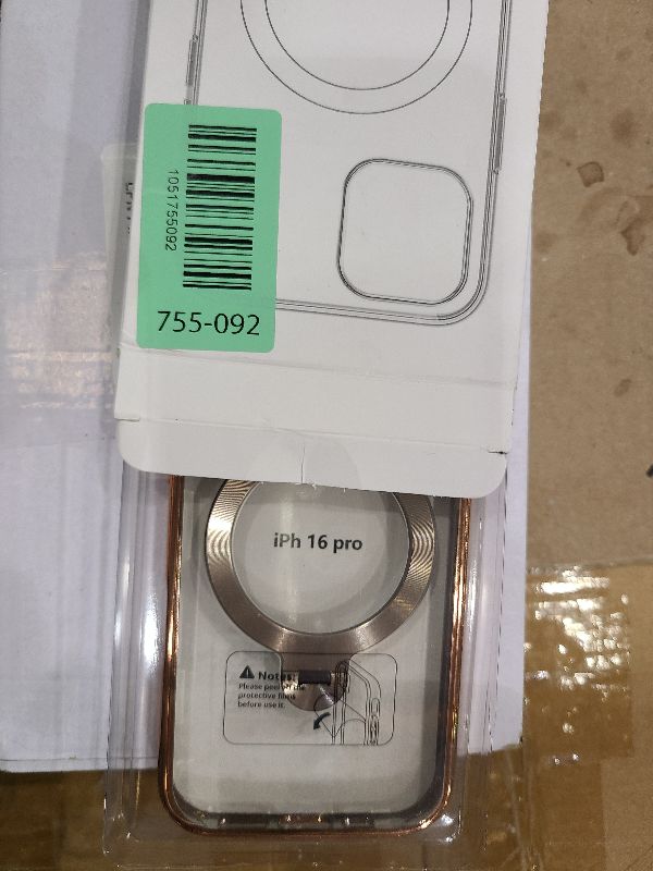 Photo 1 of [Tri-Shield Protection] for iPhone 16 Pro Case with 360° Spin Stand Compatible with MagSafe [Magnetic CD Ring] [Screen & Camera Lens Protector] Shockproof Plating Never-Yellowing, Desert Gold-6.3"