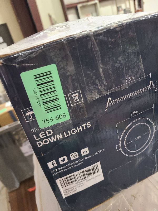 Photo 1 of 12 Pack Recessed Lighting 7 Inch with Junction Box, 5CCT 7 Inch LED Recessed Lights Dimmable 2700K/3000K/4000K/5000K/6000K, 16W 1300lm Ultra Thin Recessed Lighting - ETL and Energy Star Certified