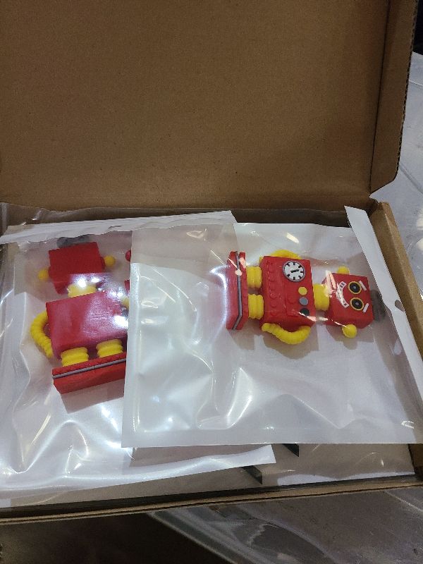 Photo 1 of 11 Pieces Robot Birthday Cake Toppers Gear Cake Cupcake Decorations Robot Themed Birthday Party Decorations Figurine for Party Favors Supplies