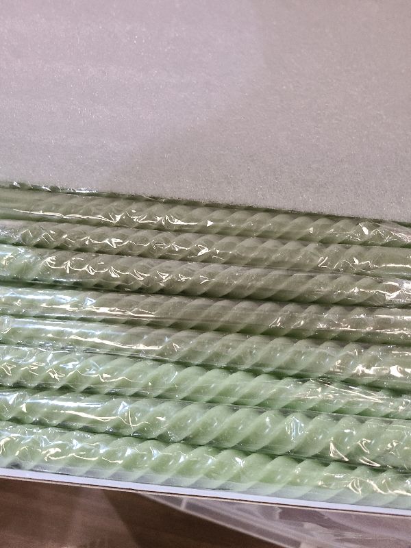 Photo 1 of 20 Pack 10 Inch Sage-Green Spiral Taper Candles for Christmas and Spring Home Decoration, Unscented Dripless Twisted Candlesticks for Dinner St. Patrick's Day Earth Day and Garden Parties