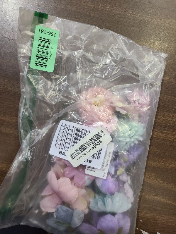 Photo 1 of 21 PCS Hair Flowers Boho Hair Barrettes Accessories Hawaiian Silk Flower Clips Girls Purple Blue Floral Bride Headpiece Festival(BLUE & PURPLE)