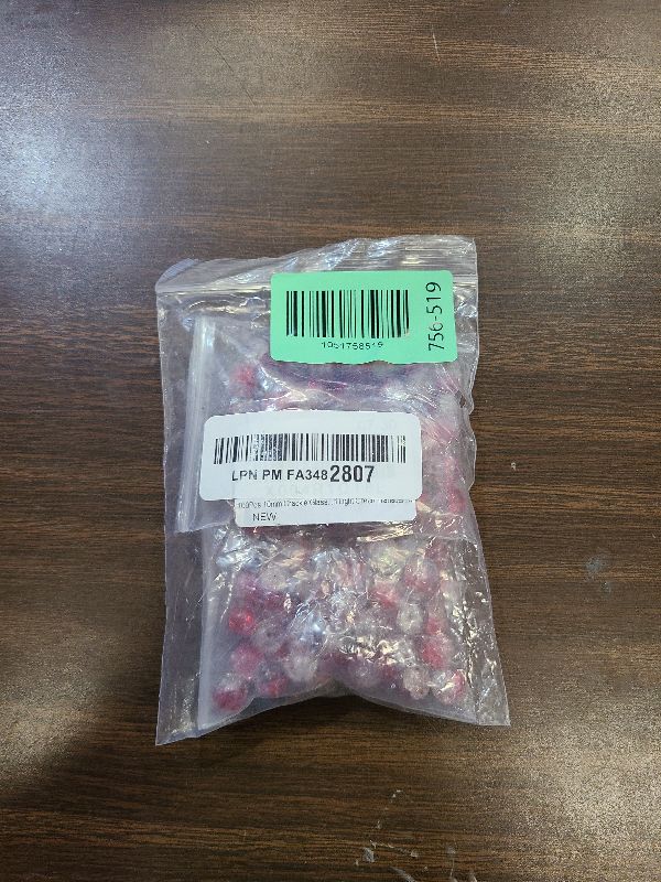 Photo 1 of 100Pcs 10mm Crackle Glass Beads for Jewelry Making - Round Spacer Crystal Beads Bulk, DIY Craft Supplies for Necklace Bracelet Earrings (Red Light Green Transparent)