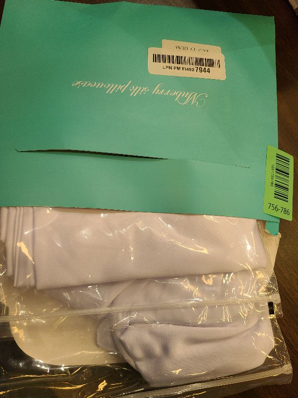 Photo 1 of 2 Pack Mulberry Silk Pillowcase for Hair and Skin Standard Size,Silk Pillowcase 20"X 26" with Hidden Soft Breathable Smooth Cooling Pillow Covers for Sleeping,Gifts for Women Men?White?