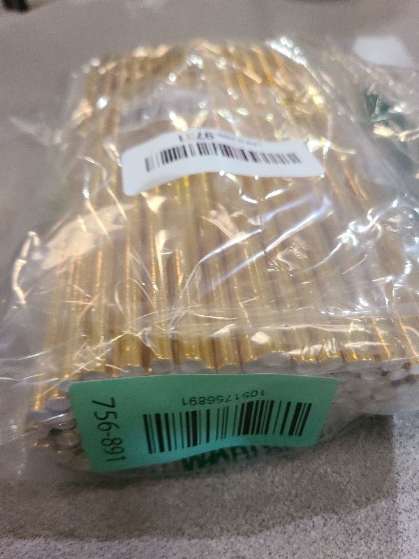 Photo 1 of 100 Pack Gold Paper Straws Disposable Biodegradable Cocktail Drinking Cake Pop Sticks for Bachelorette Party Favors Birthday Holiday Celebrations Decor Supplies Anniversary Wedding New Year