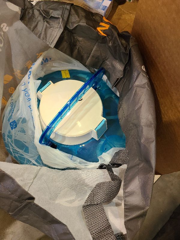 Photo 1 of (2025 Upgrade) Cordless Robotic Pool Cleaner, Lasts 75 Min, Automatic Vacuum for Above-Ground Pools up to 645 Sq.ft,Portable, Self-Parking,Light Blue