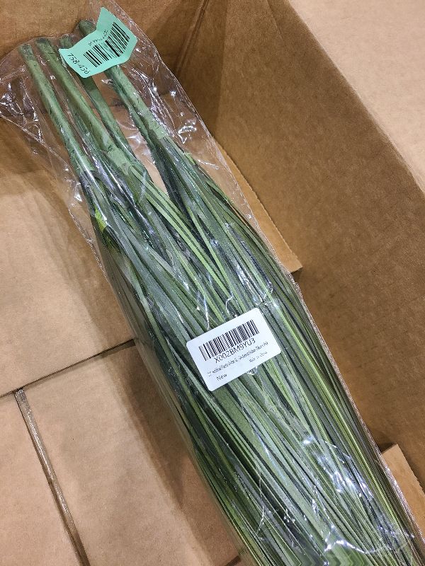 Photo 1 of 27" Artificial Plants Onion Grass Greenery Faux Fake Shrubs Plant Flowers Wheat Grass for House Home Indoor Outdoor Office Room Gardening Indoor Décor 6 Pack