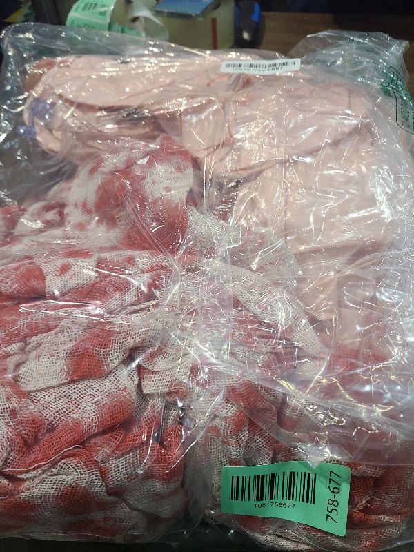 Photo 1 of 2 Sets Halloween Hanging Cocoon Corpse, 64'' Bloody Inflatable Cocoon Outdoor Decoration Set with Bandage, Scary Dead Body Prop Decor for Outdoor Halloween Party House Yard (Red)