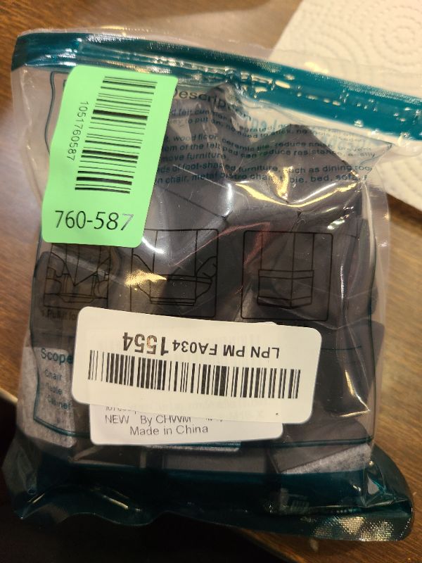 Photo 1 of 16 PCS Square Chair Leg Floor Protector, Silicone Chair Leg Cover, Furniture Leg Protectors with Felt, Mobile Table Leg pad, Protect The Floor from Scratches.1 in Black.