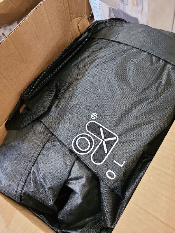 Photo 1 of 10L0L Golf Cart Deluxe Enclosure for EZGO TXT & RXV 2 Passenger, 4-Sided Clear PVC Window Rain Cover with Zipper Entry, Black