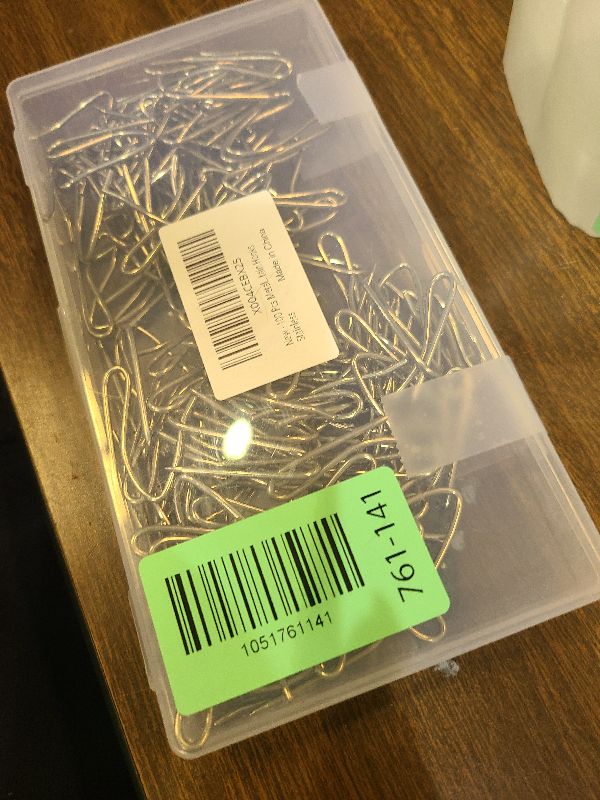 Photo 1 of 100 Pcs Metal Curtain Hooks - Stainless Steel Drapery Pins, Pin-On Drapery Hooks