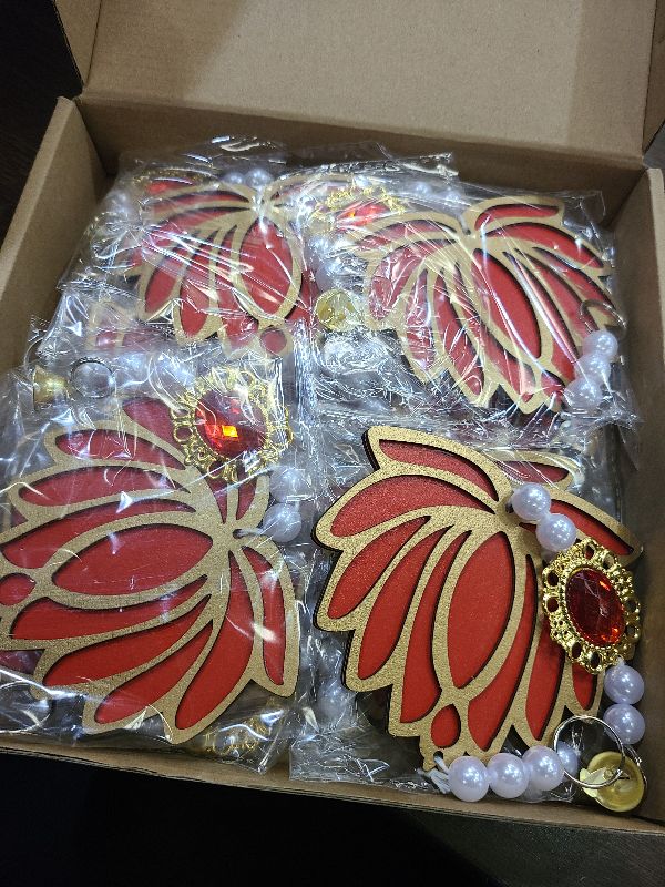 Photo 1 of 10 Pcs Lotus Backdrop Hangings for Decoration Indian,Indian Pooja Decorations for Home,Navratri,Ganesh Pooja,Puja,Hindu,Shubh Labh,Wedding,Diwali Decorations,Garlands Diwali Floral Wall Decor