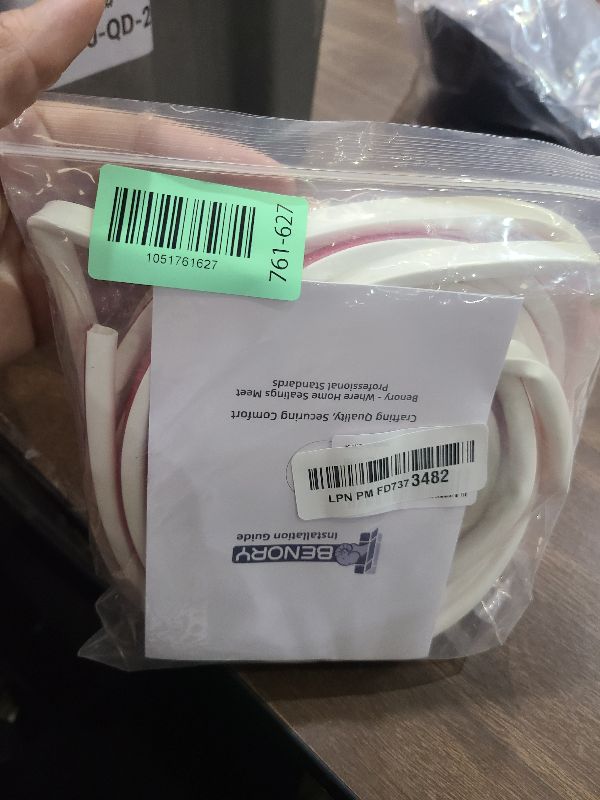 Photo 1 of ?New Upgrade? Silicone Door Weather Stripping Door Seal Strip, 19.7 Feet Self-Adhesive D-Shape Door Insulation Strip for Door Frame& Window, Seal Large Gaps, Easy to Cut & Install