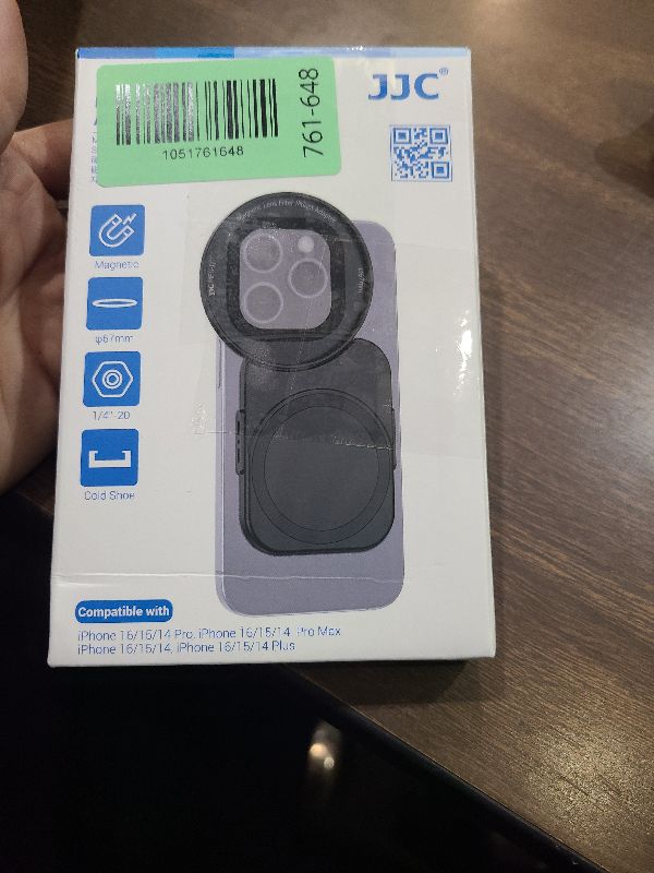 Photo 1 of (1+1) 67mm Magnetic Phone Lens Filter Adapter + Phone Snap Grip for iPhone 16 15 14 Pro/Pro Max Plus, Lens Filter Ring Adapter with 1/4-20" Screw & Cold Shoe Pull-Out to fit Pro Max