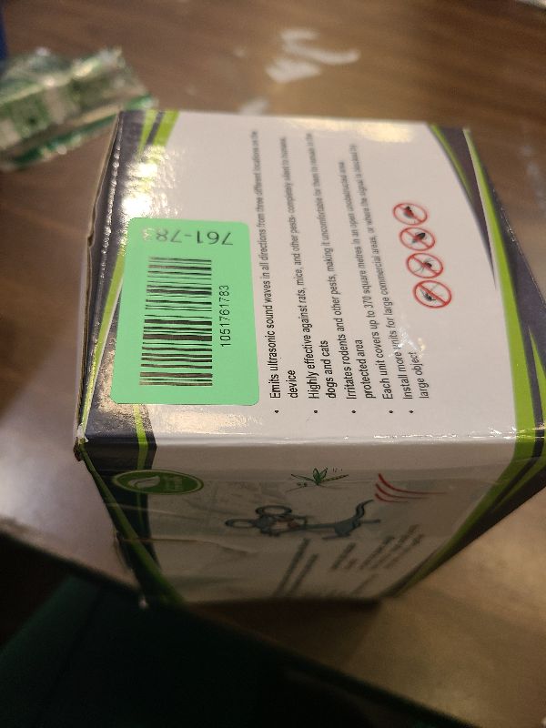 Photo 1 of 2 Pack Ultrasonic Pest Repellent Plug in, Indoor Pest Rodent Control for Mouse Mice Rat Squirrel Bat Roach Spider Ant Bug, Electronic Repelling Device Mouse Traps