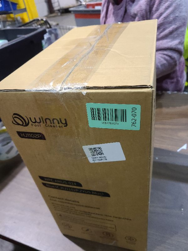 Photo 1 of (2025 Upgrade) Cordless Robotic Pool Cleaner, Lasts 75 Min, Automatic Vacuum for Above-Ground Pools up to 645 Sq.ft,Portable, Self-Parking,Light Blue